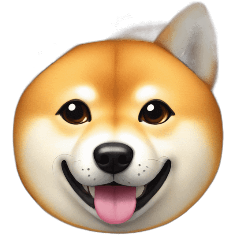 shiba inu face on bread emoji