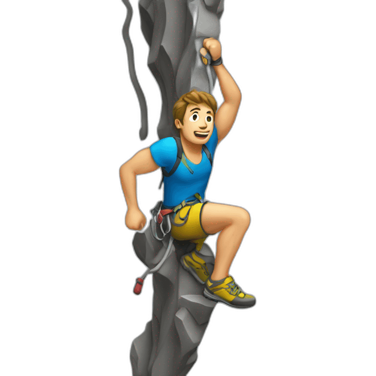 Climbing man emoji