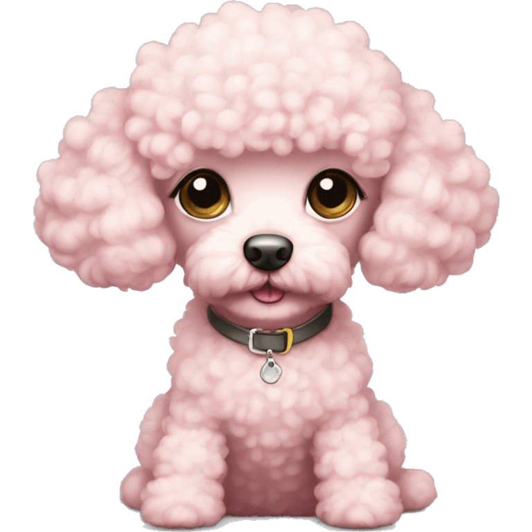 Tiny light pink poodle emoji