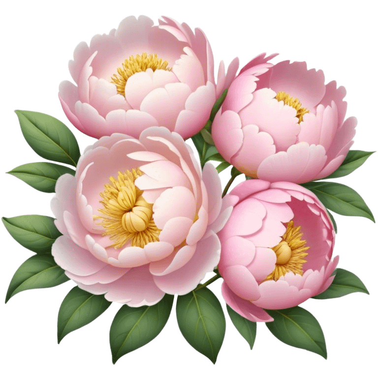 Pastel peonies emoji