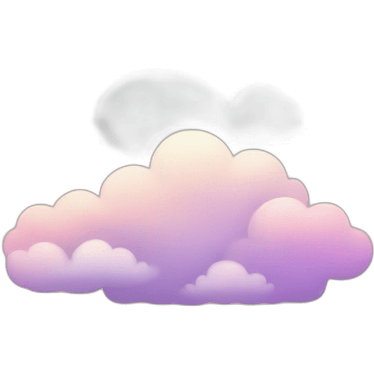 Pastel gradient hue clouds emoji