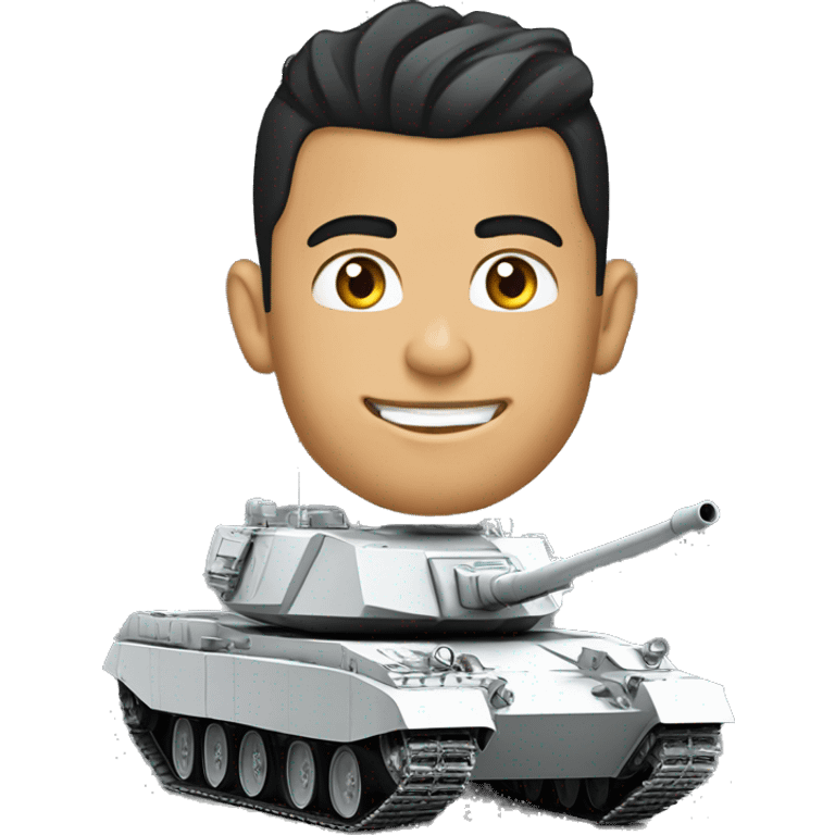 cristiano ronaldo sur un tank emoji