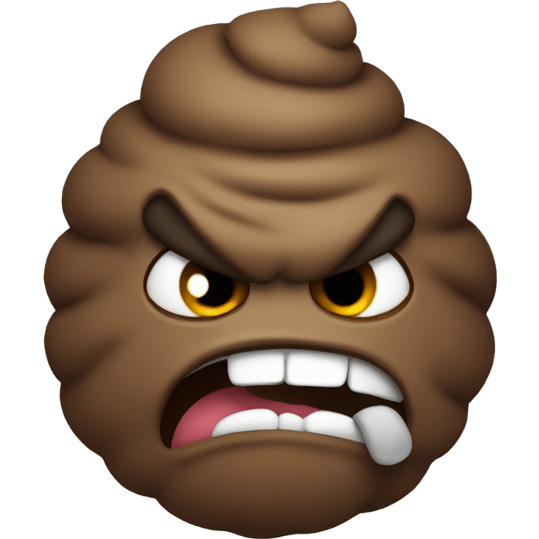 Angry poop emoji