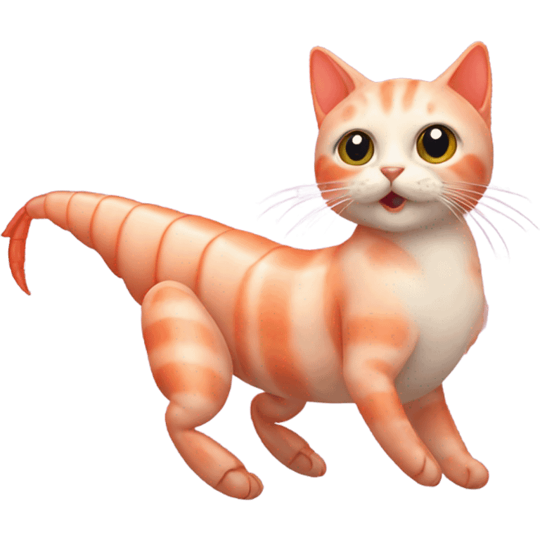 Shrimp cat emoji