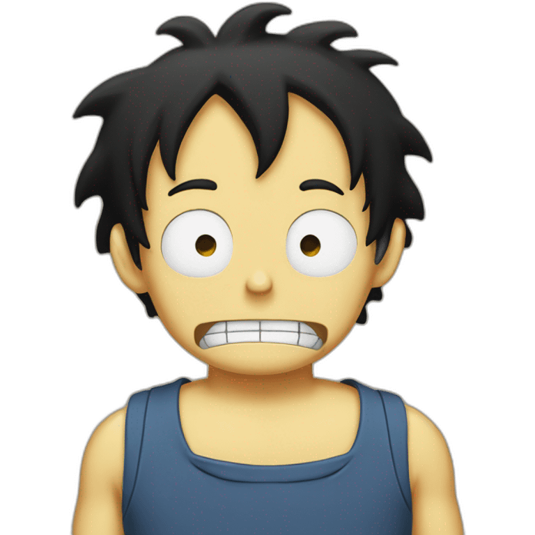 Luffy-in-simpson emoji