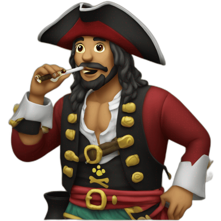 pirate smoking a shisha emoji