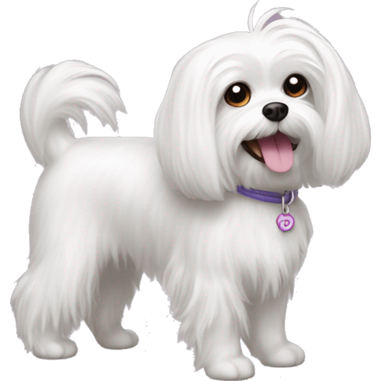 Maltese dog named “malou” emoji