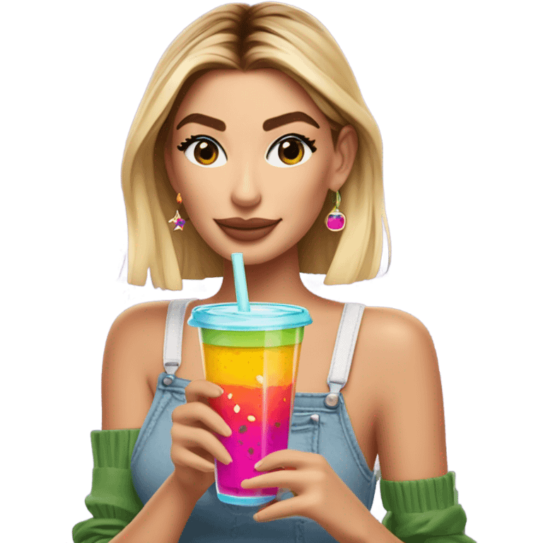 Hailey Bieber smoothie emoji