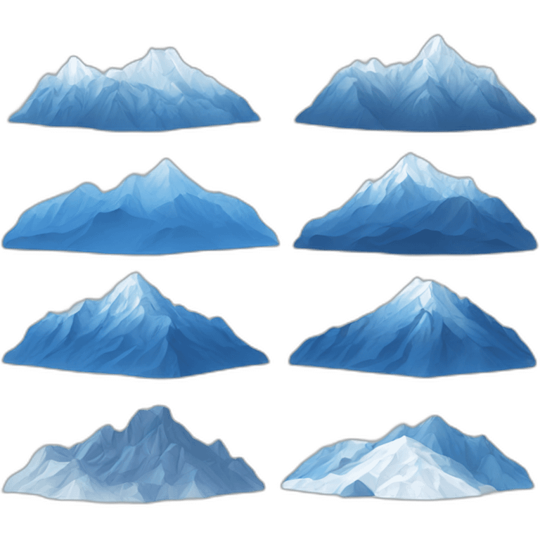 Blue and white mountain range emoji