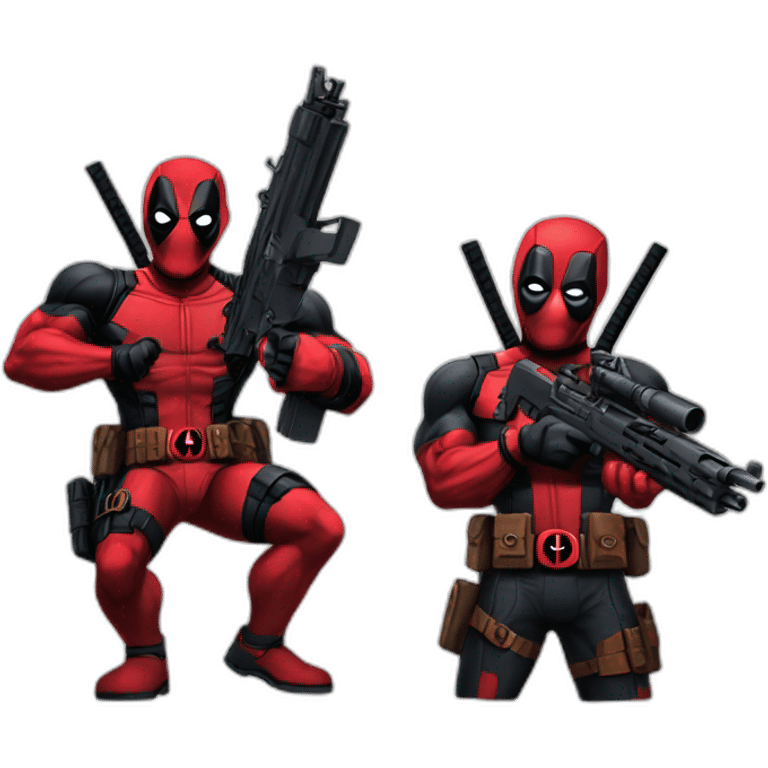 Deadpool and gun emoji