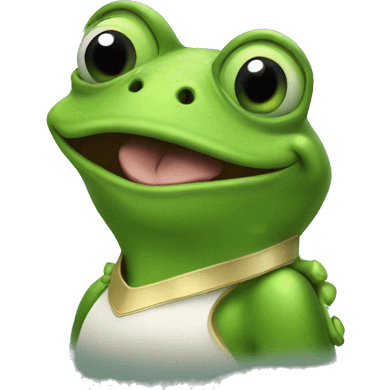 Singer frog emoji