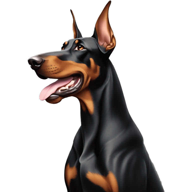 Doberman qui écoute de la musique  emoji