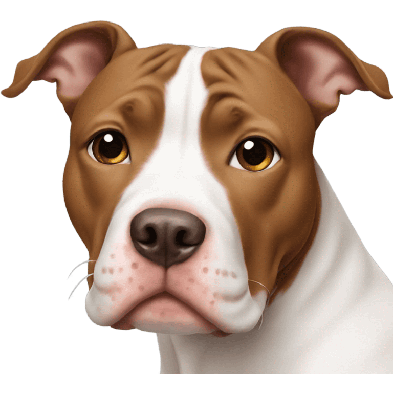 White and brown pitbull  emoji