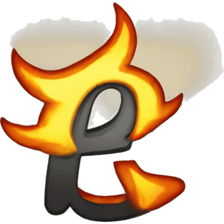 letter fire E emoji