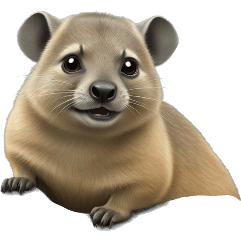 Hyrax on a rock emoji