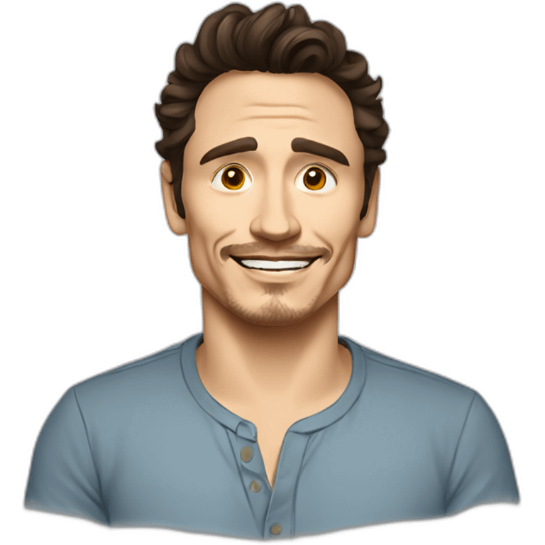 james franco cartoon wearing shirt emoji