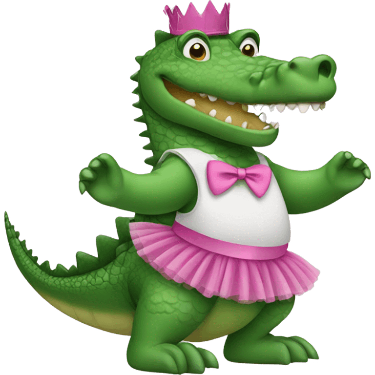 crocodile with a tutu emoji