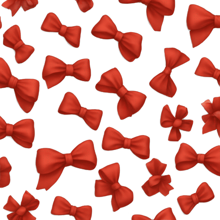 Realistic red bow emoji