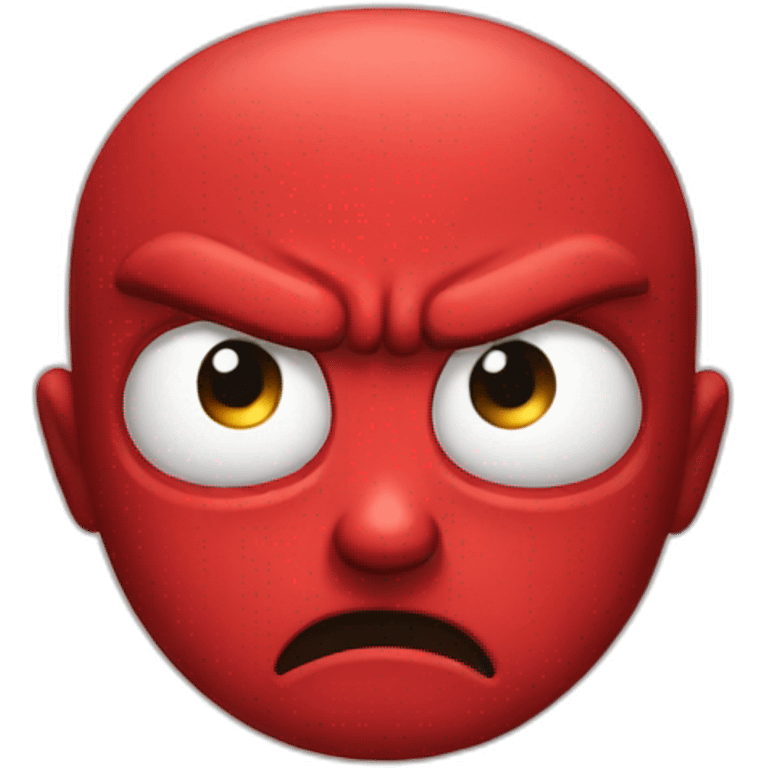 Angry red emoji