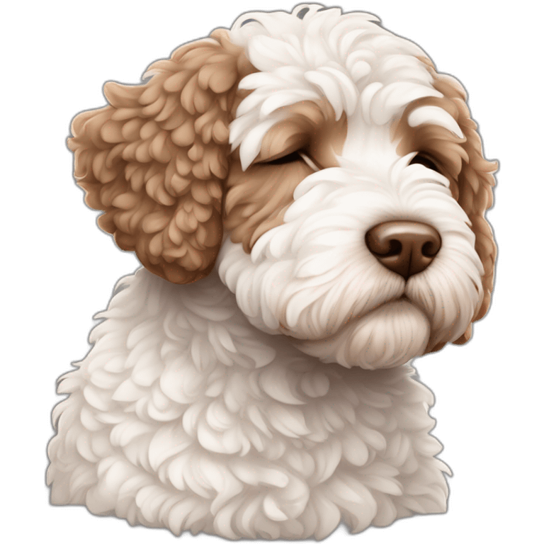 A Lagotto Romagnolo being sleepy emoji