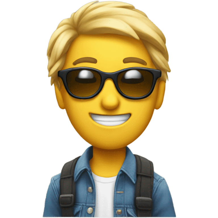 Mix between nerd emoji and cool sunglass emoji emoji