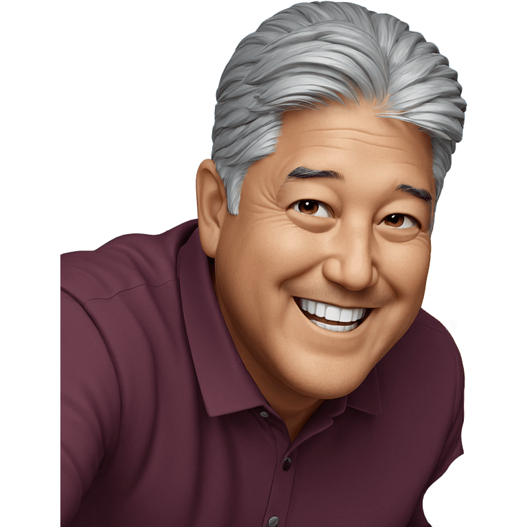 smiling old man with grey hair emoji