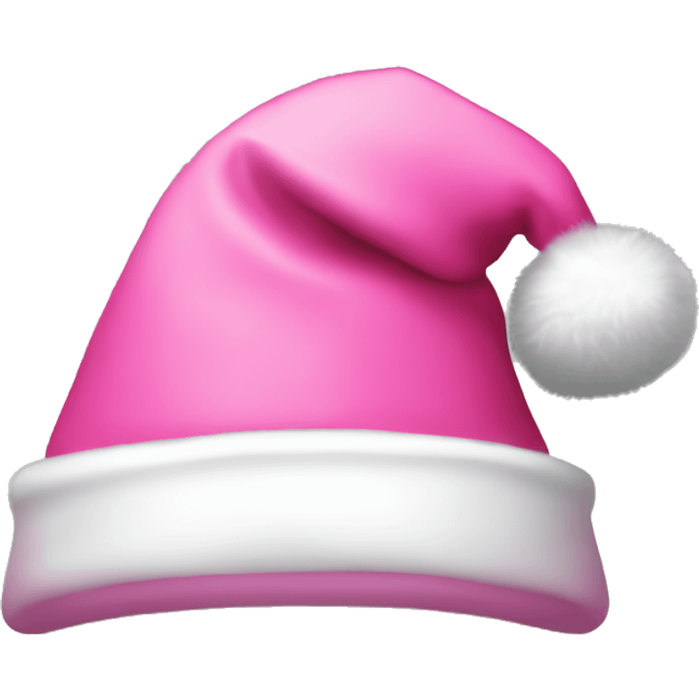 One pink Santa hat emoji