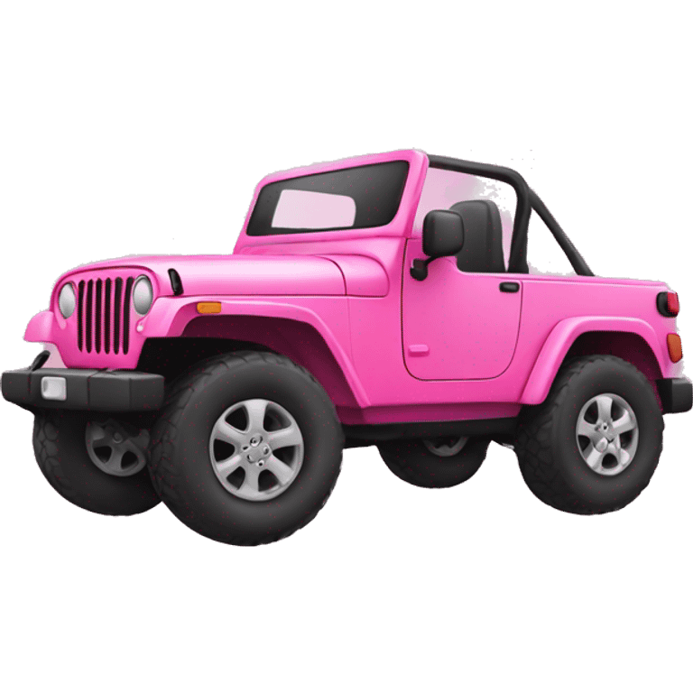 Pink jeep  emoji