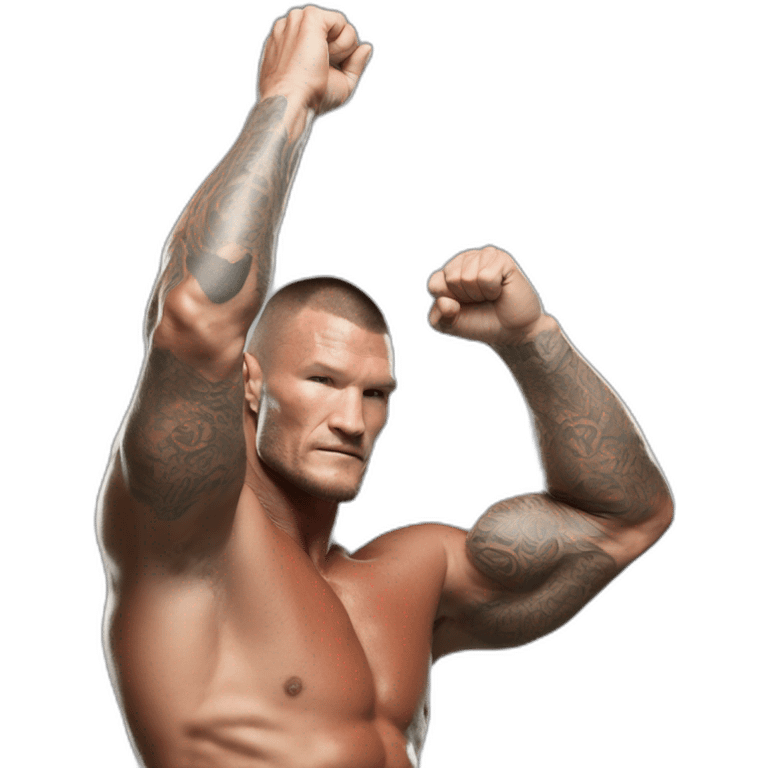 Randy Orton doing his arm pose emoji