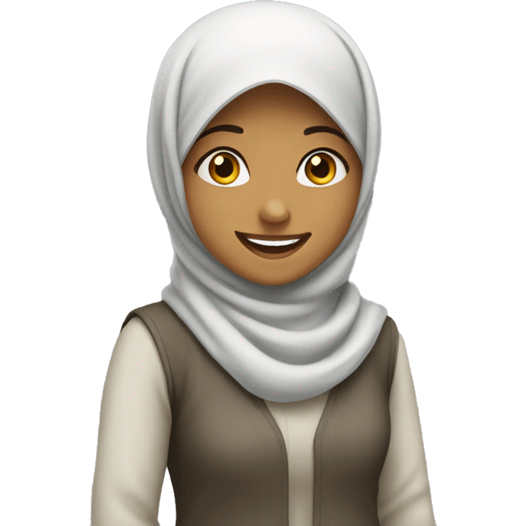 muslim girl happy emoji