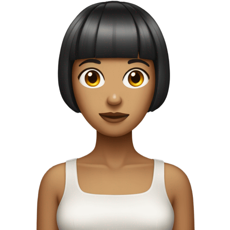 Ugly woman with a bowl cut emoji