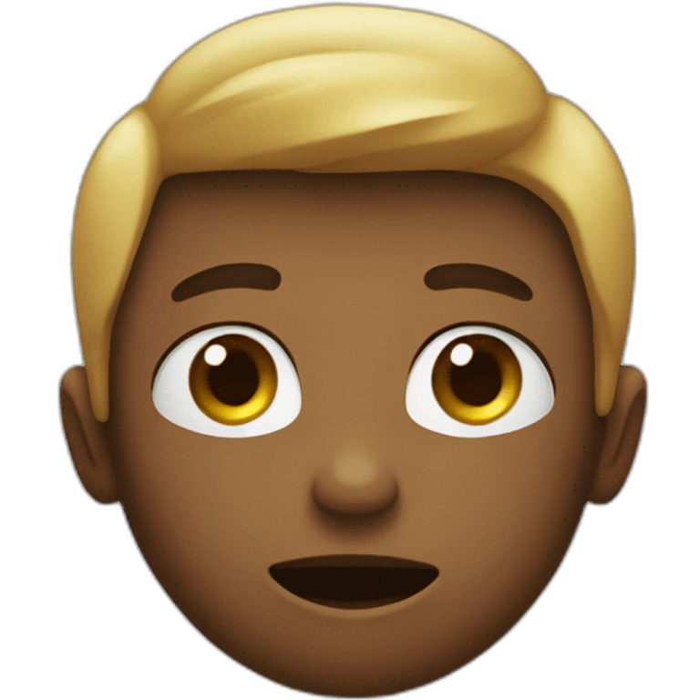 A boy speaking ill of another boy emoji