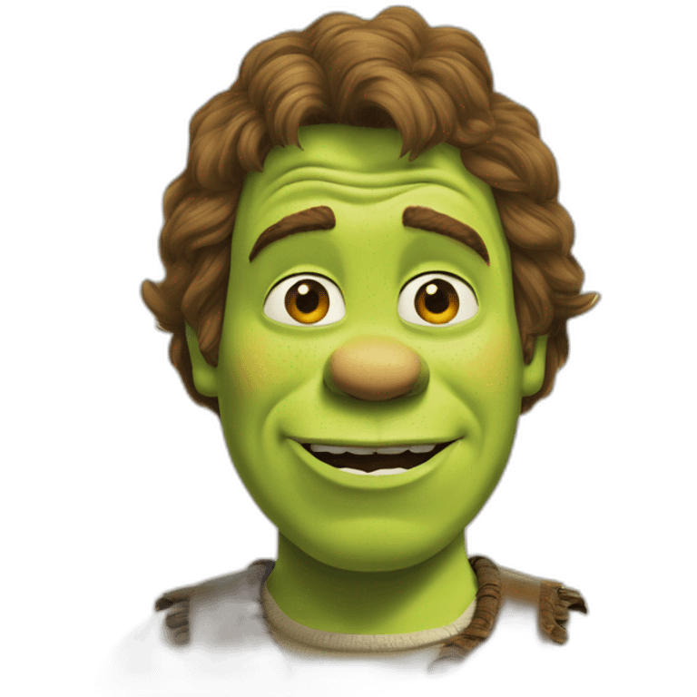 shrek as rick astleu emoji