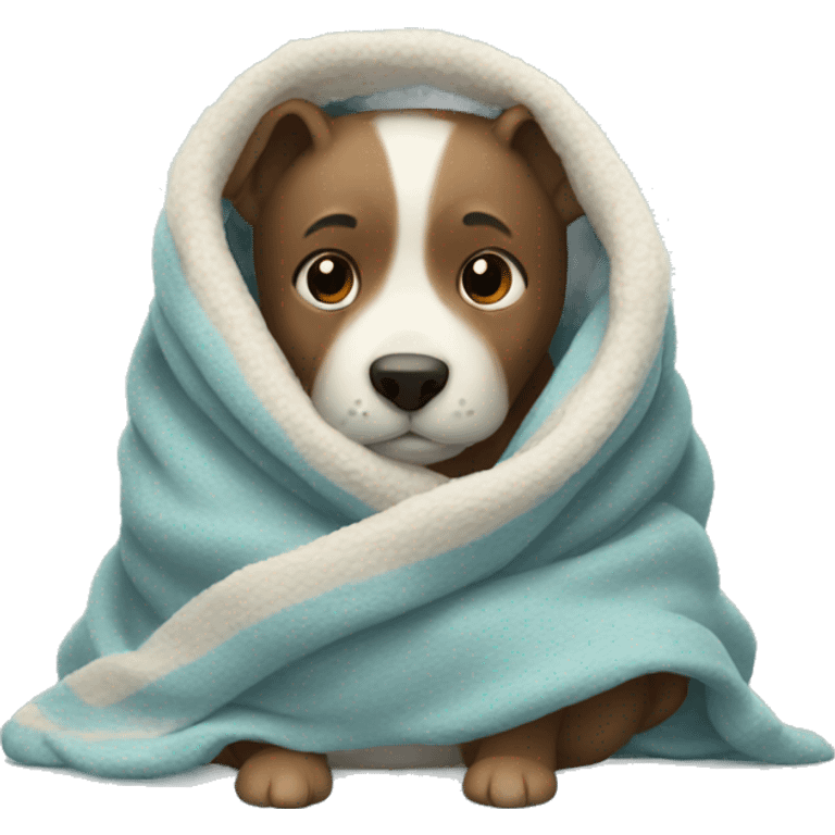 Cozy animal in blanket emoji