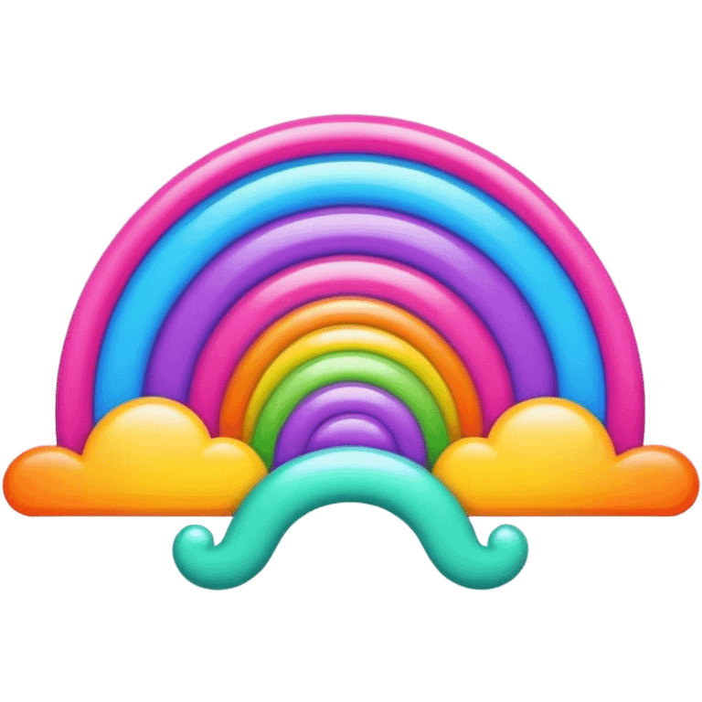 Psychedelic colored Border line emoji