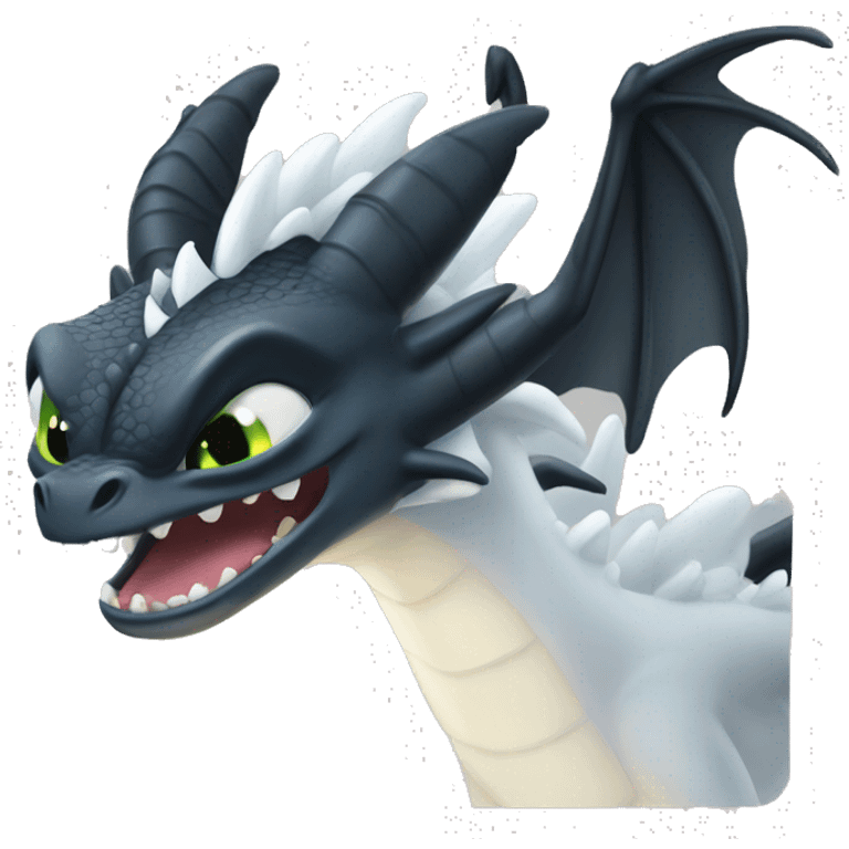 Toothless dragon light fury emoji