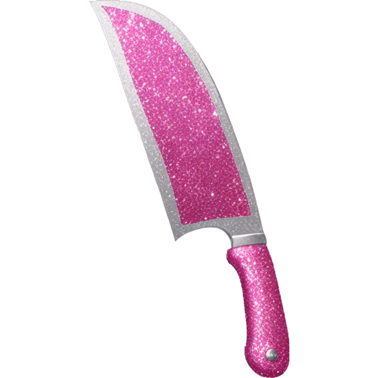 pink sparkly glitter knife emoji