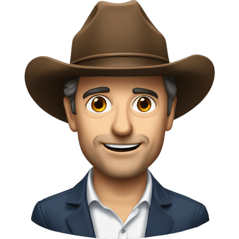 Raphaël Glucksmann, a french poltician, with a cowboy hat emoji