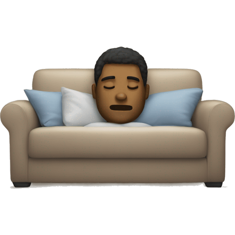 Guy napping on couch emoji