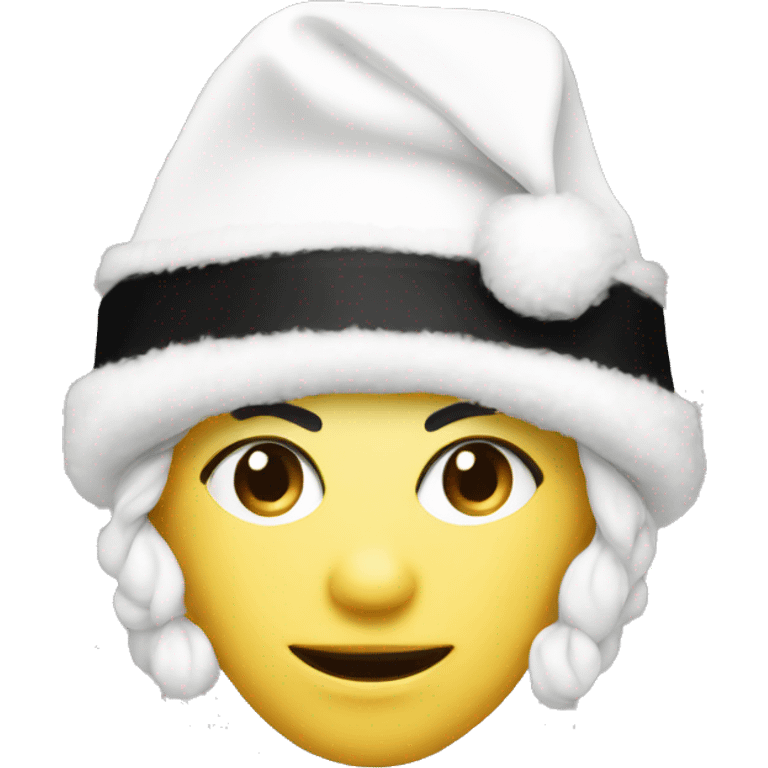 Chanel logo Santa hat white emoji