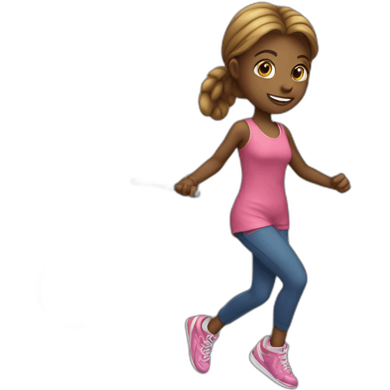 Girl jump rope emoji