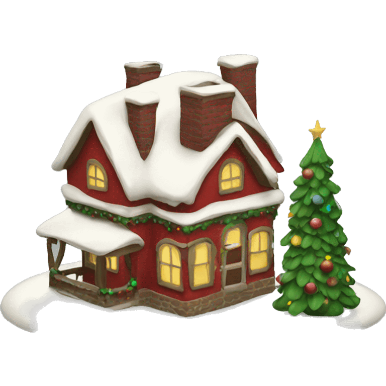 Christmas house emoji