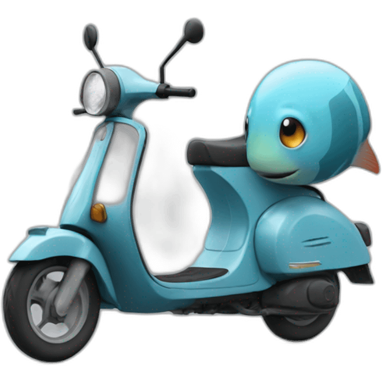 poisson sur un scooter emoji