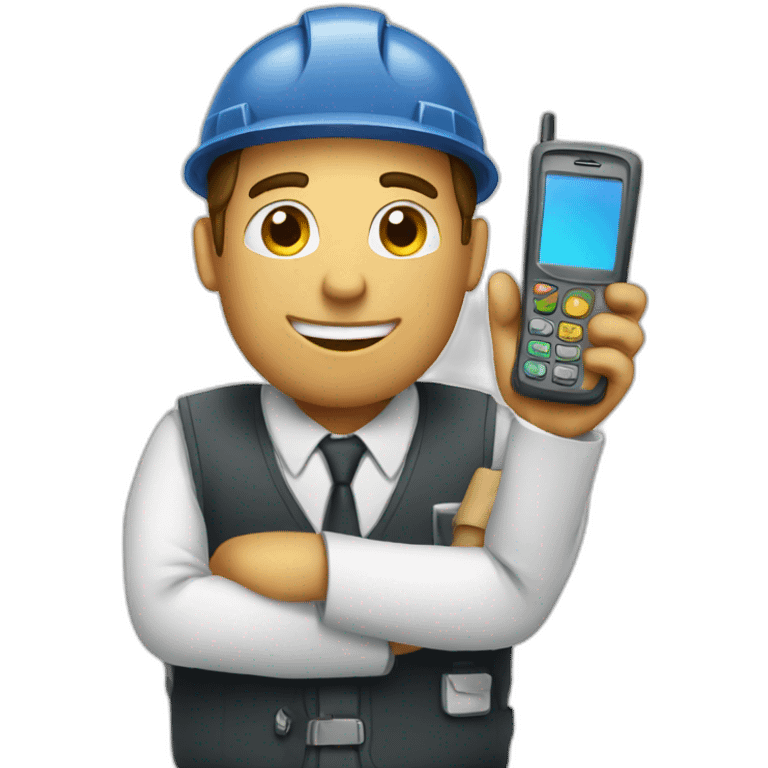 job with phone emoji