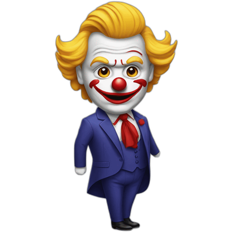 Trump wearing clown makeup  emoji