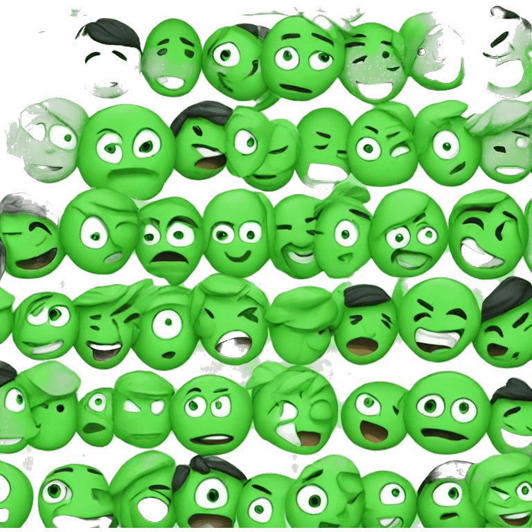 green emojis inspired in wicked emoji