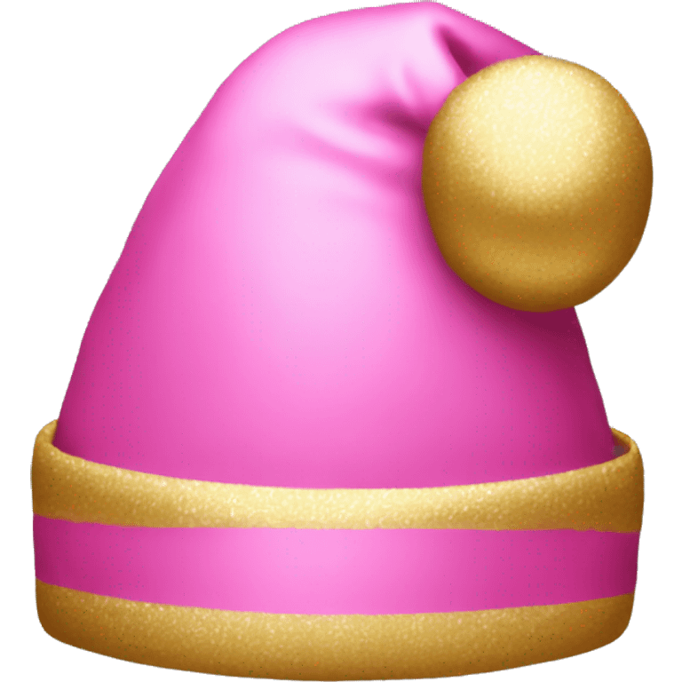 pink and gold santa hat emoji