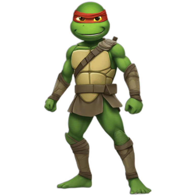 Kylian Mbappé as a ninja turtle emoji