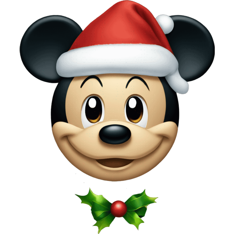 Christmas Mickey Mouse emoji