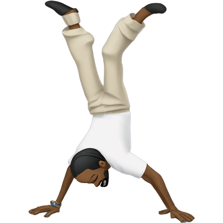 Snoop dogg doing a handstand  emoji